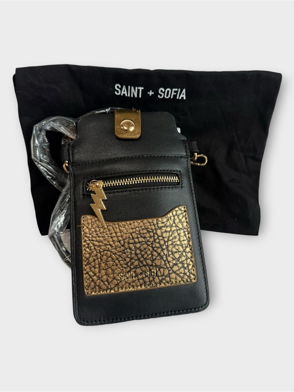 NWT Saint + Sofia Pimlico Leather Cellphone Crossbody Case
